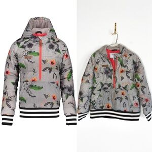 Obermeyer Girls Peri Down Anorak Jacket Leilani print size M 10/12